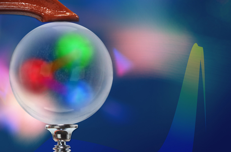 Representación artística del protón, con sus tres quarks